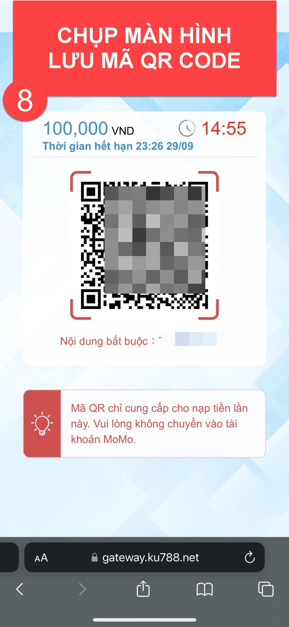 Nạp QRcode TECHCOMBANK - KUDV